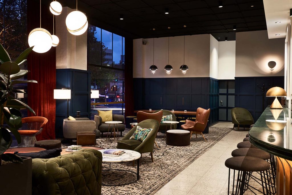 lobby view at Veriu Central