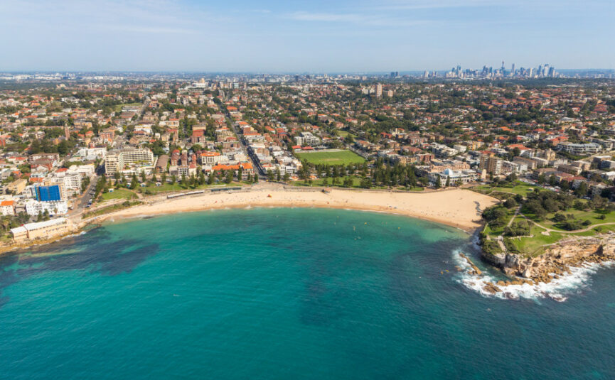 Aerial view of Coogee Beach